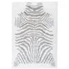Image de Tapis Imprimé Animal "Rabbit" Gris & Blanc 120 x 160 cm