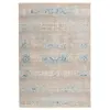 Image de Tapis Vintage à Franges "Baroque III" Gris & Turquoise 160 x 230 cm