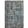 Image de Tapis Imprimé Oriental à Poils Courts "Ariya" Bleu 160 x 230 cm