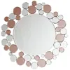 Image de Miroir Mural Design Bubble 80cm Argent & Rose