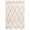 Image de Tapis Motif Géométrique "Orlando" Ivoire 80 x 150 cm