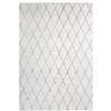 Image de Tapis Shaggy Géométrique "Vivica" Blanc & Rose 160 x 230 cm