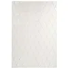 Image de Tapis Shaggy Géométrique "Vivica" Blanc & Crème 80 x 150 cm