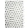 Image de Tapis Shaggy Géométrique "Vivica" Blanc & Anthracite 80 x 150 cm
