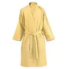 Image de Peignoir de Bain en Coton Carla Jaune L