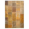 Image de Tapis Tissé Imprimé Patchwork "Fayo" Or 150 x 230 cm