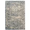 Image de Tapis Tissé à Poils Courts "Puerto" Bleu & Beige 120 x 170 cm