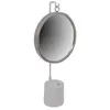 Image de Miroir à Poser Rond "Eleganca" 65cm Blanc & Argent