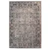 Image de Tapis Tissé Oriental Vintage à Motifs "Faye" Noir 75 x 150 cm