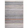 Image de Tapis Tissé Rayé Vintage à Motifs "Faye" Multicolore 190 x 290 cm