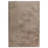 Image de Tapis Uni Doux à Poils Longs "Rabbit" Taupe 120 x 170 cm