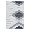 Image de Tapis Tissé Imprimé à Poils Plats "Maya V" Gris 80 x 150 cm