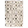 Image de Tapis Fait Main en Cuir "Lavin II" Gris 120 x 170 cm
