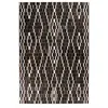 Image de Tapis Fait Main en Cuir "Lavin" Noir & Blanc 160 x 230 cm