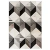Image de Tapis Fait Main en Cuir "Lavin IV" Noir & Multicolore 200 x 280 cm