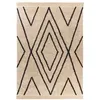 Image de Tapis Tufté à la Main Ethnique "Mylen V" Beige & Noir 120 x 170 cm