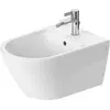 Image de Duravit, Cuvette toilettes + bidet, Bidet mural D-NEO m ÜL m HLB 1 trou pour robinet incl. Durafix blanc