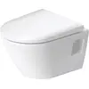 Image de Duravit, Cuvette toilettes + bidet, WC mural à chasse d'eau profonde D-NEO Compact rimless blanc