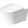 Image de Duravit, Cuvette toilettes + bidet, Set de WC mural D-NEO rim. profond avec siège WC incl. Durafix blanc