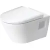 Image de Duravit, Cuvette toilettes + bidet, Ensemble WC mural D-NEO chasse d'eau basse rimless avec abattant WC blanc