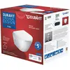 Image de Duravit, Cuvette toilettes + bidet, Ensemble WC mural D-NEO Compact chasse d'eau basse rimless avec abattant WC blanc