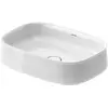 Image de Duravit, Lavabo, Vasque à poser Zencha sans robinetterie et bloc de robinetterie 550x390mm blanc (390 mm, 550 mm)
