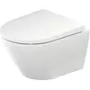 Image de Duravit, Cuvette toilettes + bidet, WC mural à chasse d'eau profonde D-NEO rimless blanc