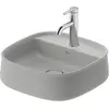 Image de Duravit, Lavabo, Vasque à poser Zencha sans robinetterie avec bloc de robinetterie 420x420mm gr sdm (420 mm, 420 mm)
