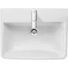 Image de Duravit, Évier, Meuble vasque No 1 avec trop-plein, 1 trou pour robinet, blanc 650x460mm (46 cm, 65 cm)