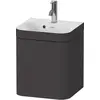 Image de Duravit, Ensemble de meubles de salle de bain, Happy D.2 Plus c-bonded Set suspendu, 400x360mm, 1 porte, charnières à gauche, 1 trou de