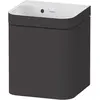 Image de Duravit, Ensemble de meubles de salle de bain, Happy D.2 Plus c-bonded Set suspendu, 400x360mm, 1 porte, charnières à droite, sans percement pour