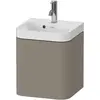 Image de Duravit, Ensemble de meubles de salle de bain, Happy D.2 Plus c-shaped Set suspendu, 400x360mm, 1 porte, charnières à gauche, 1 trou de