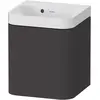Image de Duravit, Ensemble de meubles de salle de bain, Happy D.2 Plus c-shaped Set suspendu, 400x360mm, 1 porte, charnières à droite, sans trou pour