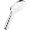 Image de Duravit, Pommeau de douche, Douchette à main 110, 1 jet, MinusFlow chromé / blanc (1 Type de jet, 9 l/min)