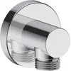 Image de Duravit, Robinetterie de salle de bains, Coude de raccordement mural rosace ronde chrome