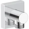 Image de Duravit, Robinetterie de salle de bains, Coude de raccordement mural rosace carrée chrome