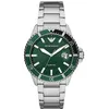 Image de Montre Emporio Armani à trois aiguilles avec date en acier inoxydable pour homme, AR11338