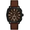 Image de Fossil, Montre, Machine, Noir, Marron, (Chronographe, Horloge analogique, 44 mm)