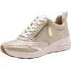 Image de Tamaris, Femmes, Baskets, Comfort Veterschoenen Laag Veterschoenen Laag - Beige - Maat 39, Beige, (39)