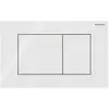 Image de Geberit, Plaque de déclenchement, Sigma40 bedieningsplaat - 2-toets spoeling - extra dun - vierkante knoppen - glas - wit