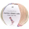 Image de Laine à chaussette Superba Merino + Linen + Silk 4 fils - 100 gr - Rico Design(...) - Multicolore (003 - Joy)