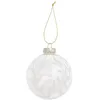 Image de Boule de Noël en verre fougères dorées Ø 8 cm