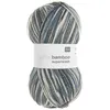 Image de Pelote de laine à chaussettes à tricoter Superba bamboo superwash - 100GR - Rico Design(...) - 047 gris - Midnight