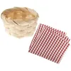 Image de Panier miniature en bambou avec couverture de pique-nique pour le monde des lutins - Rico Design(...) - Marron