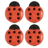 Image de Carte de 4 boutons coccinelle   13 x 15 mm   Rico Design(...) - Rouge