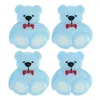 Image de Cartes de 4 boutons nounours 16 x 18 mm   Rico Design(...) - Bleu