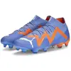 Image de Puma, Hommes, Chaussures de football, Future Ultimate FG/AG 107165-01 - 35,5 (35.5), Bleu, Orange, Blanc