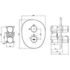 Image de Villeroy & Boch, Robinetterie de salle de bains, V&B Fertigmontageset ANTAO Therm. m Einw-Meng. 184x221x134mm ma bl matt black