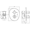 Image de Villeroy & Boch, Robinetterie de salle de bains, V&B Fertigmontageset ANTAO Th m 2wege-Meng. 184x221x134mm ma bl matt black