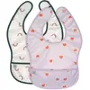 Image de Lässig, Bavoir, Bavoirs avec bac de récupération (2 pcs) - Happy Rascals, Coeur (6 Mois)